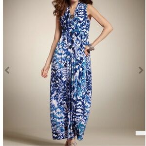 Chico’s Blue Flame Jasmine Maxi Dress